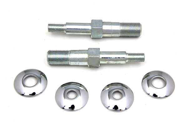 V-Twin - 54-0405 - Lower Rear Shock Stud Kit Zinc - Fits 1975-1978 Harley-Davidson XL