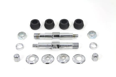V-Twin - 54-0445 - Chrome Upper Rear Shock Stud Kit - Fits 1958-1964 Harley-Davidson FL