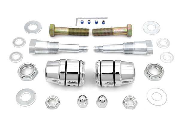 V-Twin - 54-0451 - Chrome Shock Stud Kit - Fits 1991-1993 Harley-Davidson XL