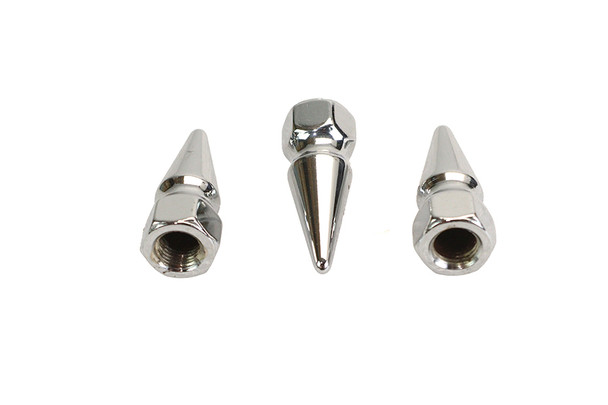 V-Twin - 6904-3 - Chrome Pike Nut Fine 3/8 inch-24 Thread