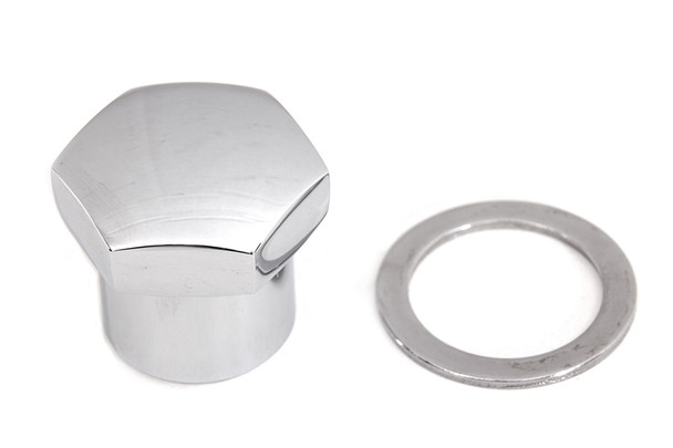 V-Twin - 7619-1T - Chrome Domed Triple Tree Fork Stem Nut