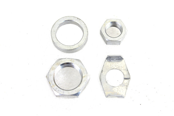 V-Twin - 8161-4 - Cadmium Rear Axle Nut and Lock Kit V-Twin - 8161-4 - Cadmium Rear Axle Nut and Lock Kit