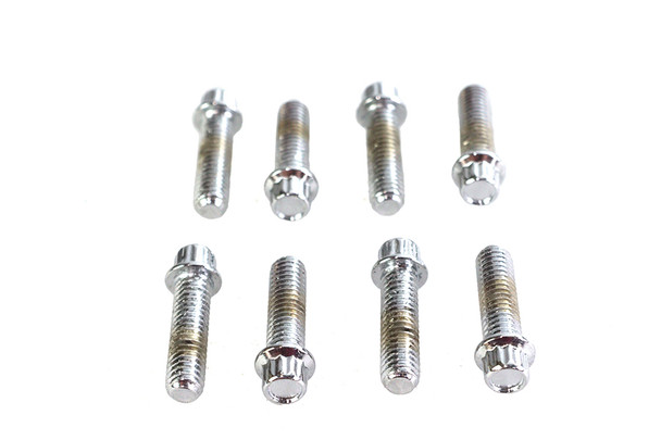 V-Twin - 8711-8 - Tappet Block Screw Kit 1/4 inch X 24 Thread Chrome