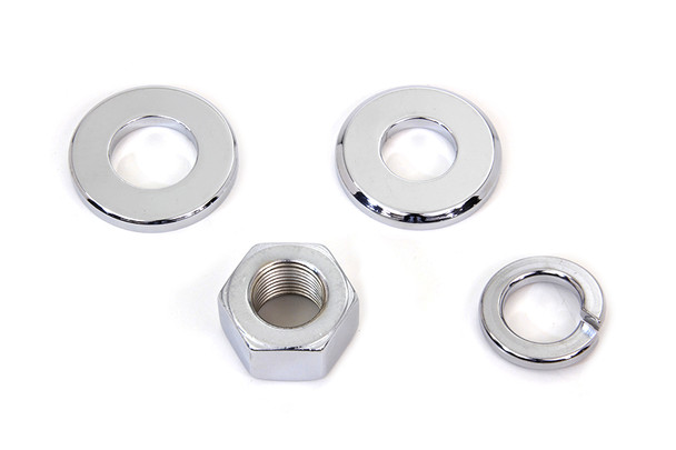 V-Twin - 8715-4 - Chrome Rear Axle Nut Kit