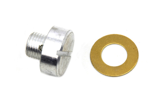 V-Twin - 9608-2T - Oil Pump Relief Valve Plug Cadmium - Fits 1971-1980 Harley-Davidson FX, 1968-1980 FL