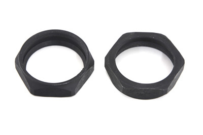 V-Twin - 9718-4T - Parkerized Manifold Nuts - Fits 1953-1956 Harley-Davidson K, 1940-1954 FL, 1940-1952 EL