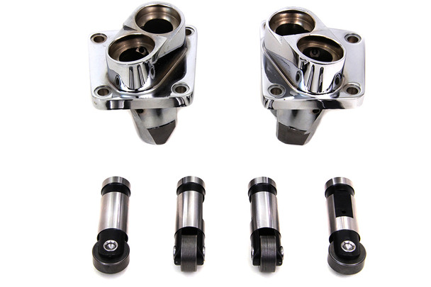 V-Twin - 10-0682 - Chrome Tappet Block Lifter Kit