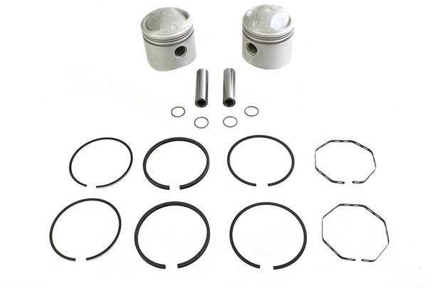V-Twin - 11-2765 - Replica 74 inch Overhead Valve 3-7/16 inch Piston Set .020 O