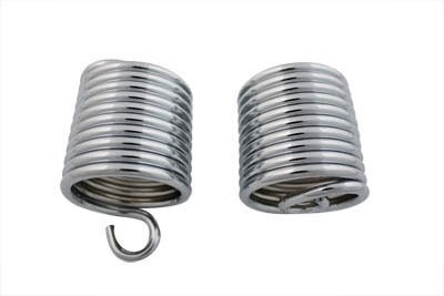 V-Twin - 13-9240 - Auxiliary Seat Chrome Spring Set - Fits 1958-1964 Harley-Davidson FL