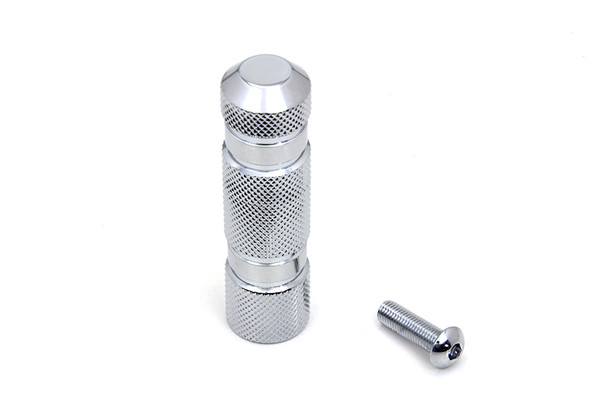 V-Twin - 21-0569 - Chrome Knurled Four Grooved Shifter Peg