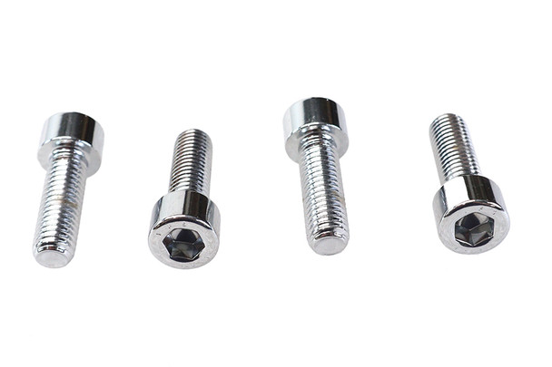 V-Twin - 2175-4-P - Fork Triple Tree Bracket Mount Kit Polished