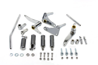 V-Twin - 22-0700 - Forward Control Kit Chrome - Fits 1957-1974 Harley-Davidson XLH, XLCH