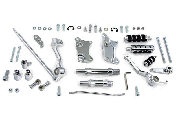 V-Twin - 22-0719 - Forward Control Kit Chrome - Fits 1991-2003 Harley-Davidson XL (5-speed)
