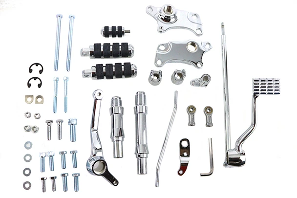 V-Twin - 22-0766 - Forward Control Kit Chrome - Fits 1986-1990 Harley-Davidson XL (4-Speed)