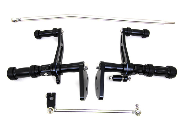 V-Twin - 22-0778 - Billet Forward Control Kit Black