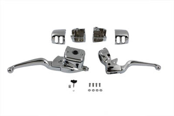 V-Twin - 22-0820 - Smooth Contour Handlebar Control Kit Chrome V-Twin - 22-0820 - Smooth Contour Handlebar Control Kit Chrome