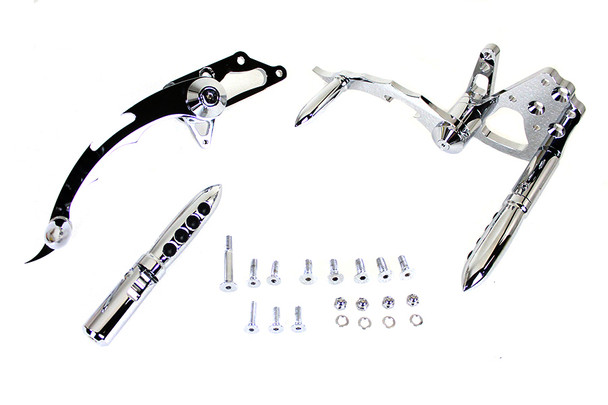 V-Twin - 22-0827 - Billet Forward Control Kit Chrome