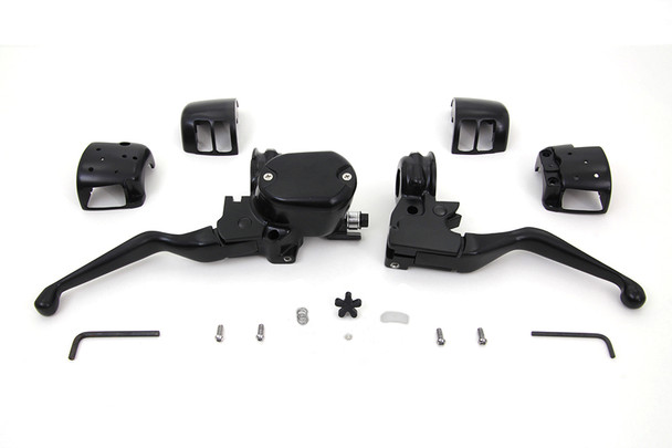 V-Twin - 22-0835 - Handlebar Control Kit Black - Fits 2004-2006 Harley-Davidson XL