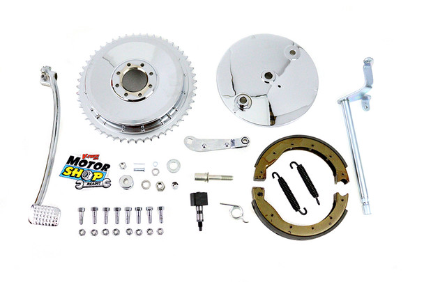 V-Twin - 22-0888 - Rear Brake Kit Chrome - Fits 1957-1972 Harley-Davidson XL