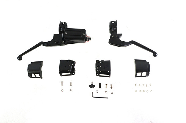 V-Twin - 22-1164 - Handlebar Control Kit Black - Fits 1984-1995 Harley-Davidson XL, FXST, 1986-1995 FLST, 1991-1995 FXD, 1984-1994 FXR