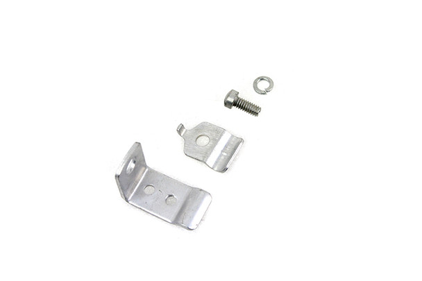 V-Twin - 2208-4 - Cadmium Plated Clutch Cable Bracket - Fits 1952-1970 Harley-Davidson KH (early), 1952-1970 K (early), 1952-1970 XLCH (early), 1952-1970 XL (early), 1952-1970 XLH (early)