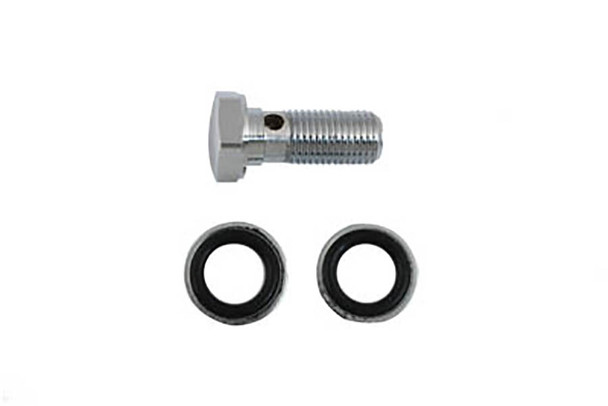 V-Twin - 23-0612 - Chrome Brake Hose 10mm Banjo Bolt Kit