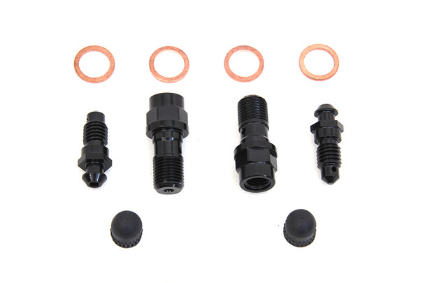 V-Twin - 23-1152 - FLT Front Caliper Bleeder Screw Kit Black