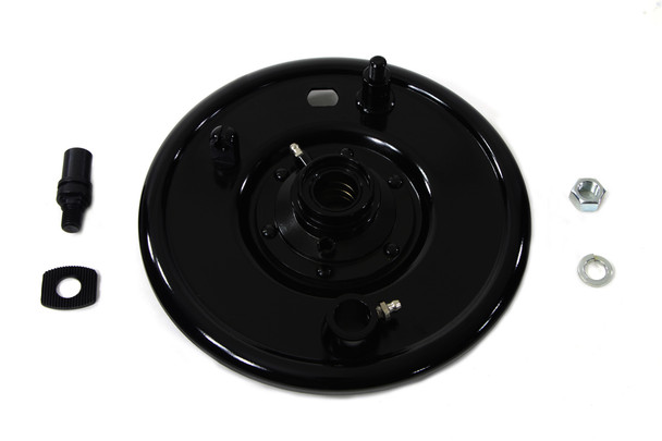 V-Twin - 23-3077 - Front Mechanical Brake Backing Plate Black - Fits 1941-1948 Harley-Davidson UL, 1941-1957 G, 1941-1948 FL, EL