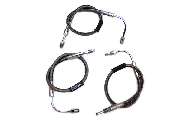 V-Twin - 23-8703 - Stainless Steel Front Brake Hose 3 Piece