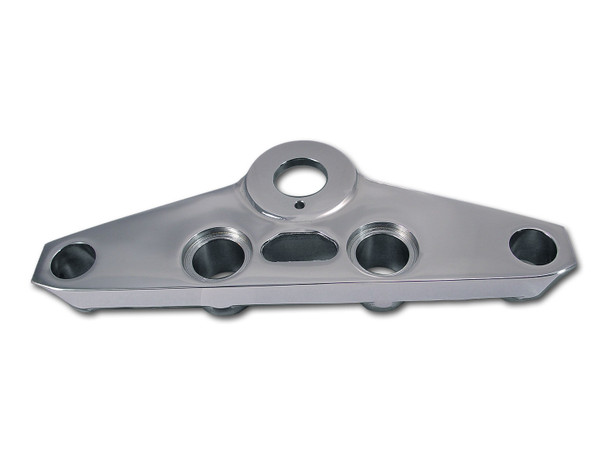 V-Twin - 24-0007 - Chrome Top Triple Tree - Fits 1980-1986 Harley-Davidson FXWG, 1984-1988 FXST
