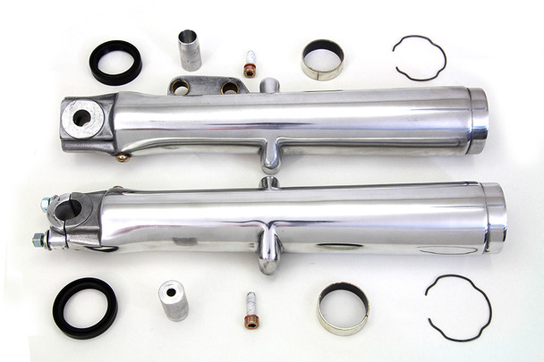 V-Twin - 24-0087 - Polished Lower Fork Slider Single Disc