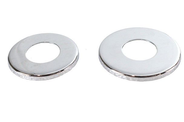 V-Twin - 24-0114 - Upper and Lower Chrome Dust Shields