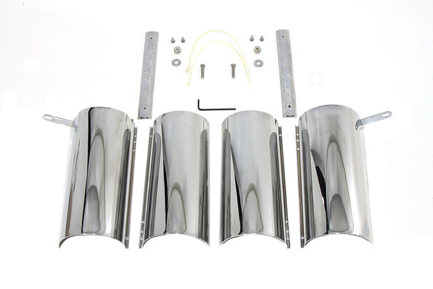 V-Twin - 24-0228 - Chrome Upper Fork Covers