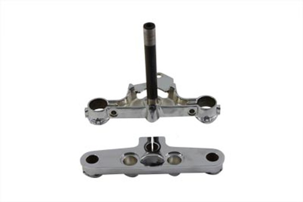V-Twin - 24-0284 - Chrome Triple Tree Set