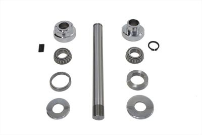 V-Twin - 24-0292 - 3  Raked Fork Neck Cup Kit Chrome - Fits 1991-1999 Harley-Davidson FXDWG, 1988-1999 FXST