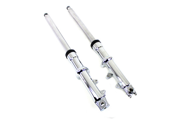 V-Twin - 24-0516 - 41mm Fork Slider Assembly with Chrome Sliders - Fits 1980-1983 Harley-Davidson FX