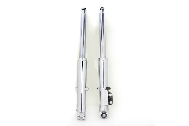 V-Twin - 24-0519 - 41mm Fork Slider Assembly with Chrome Sliders - Fits 1973-1984 Harley-Davidson FLH