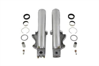 V-Twin - 24-0593 - Polished 41mm Fork Slider Set - Fits 1986-1999 Harley-Davidson FLHT, FLT