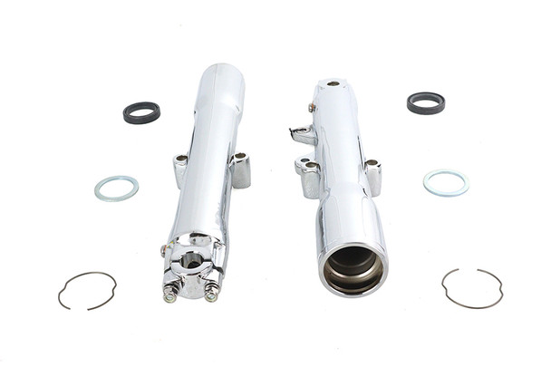 V-Twin - 24-0594 - 41mm Chrome Fork Slider Set - Fits 1986-1999 Harley-Davidson FLST