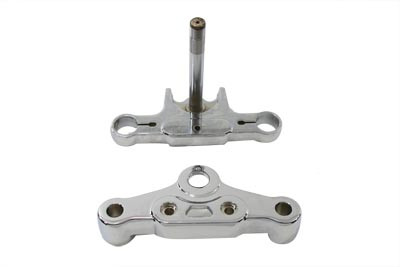 V-Twin - 24-0666 - Deuce Style Chrome Triple Tree Set
