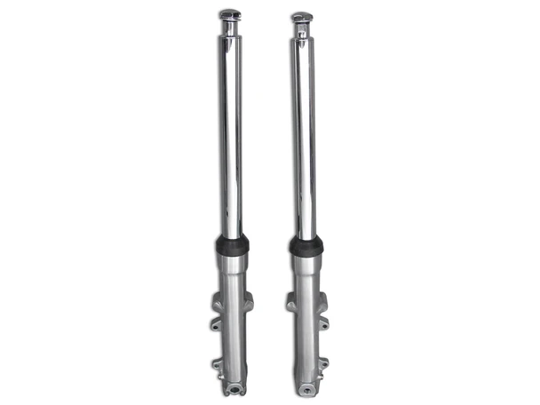 V-Twin - 24-0763 - 41mm Fork Slider Assembly with Polished Sliders - Fits 1980-1983 Harley-Davidson FXWG