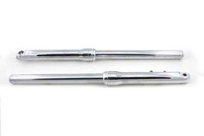 V-Twin - 24-0970 - 49mm Fork Slider Assembly with Chrome Sliders - Fits 2006-2017 Harley-Davidson FXDWG
