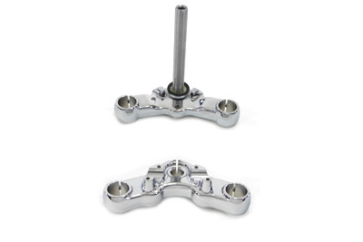 V-Twin - 24-1037 - Chrome Triple Tree Kit