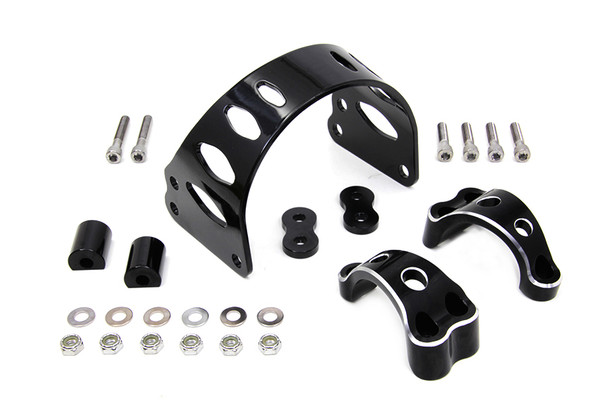 V-Twin - 24-1076 - 49mm Black Tomahawk Front Fork Brace - Fits 2006-2017 Harley-Davidson FXD