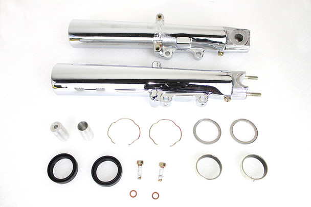 V-Twin - 24-1321 - Chrome Fork Dress Up Kit - Fits 2008-2013 Harley-Davidson FLT, FLHT, FLHR