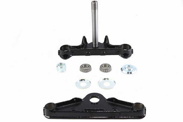 V-Twin - 24-1326 - Replica Forged Steel Triple Tree Set Black