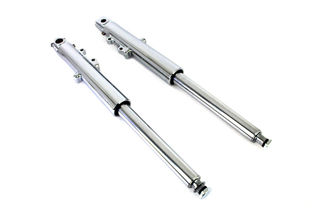 V-Twin - 24-1337 - 41mm Fork Slider Assembly Chrome - Fits 2000-2013 Harley-Davidson FLHTCI, FLHTCUI, FLHT, FLHTC, FLTRI