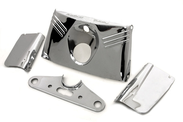 V-Twin - 24-1755 - Triple Tree Cover Kit Chrome