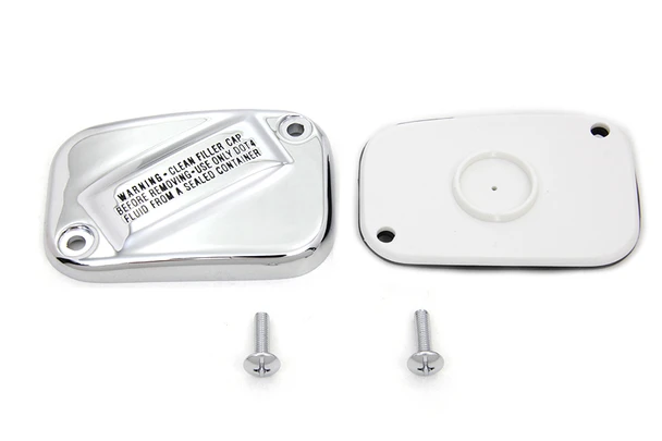 V-Twin - 24-1764 - Handlebar Master Cylinder Cover Chrome - Fits 2015-2017 Harley-Davidson FLST, FXST