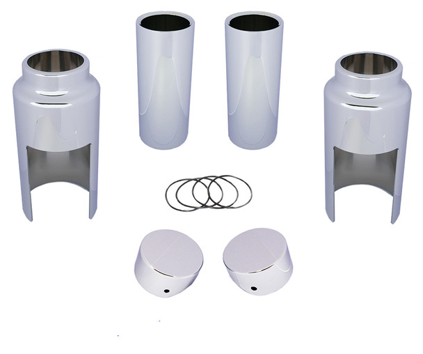V-Twin - 24-1770 - Softail Breakout Fork Cover Kit Chrome